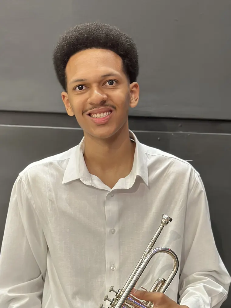 Italo Ferreira, trompetista da Heralds Band